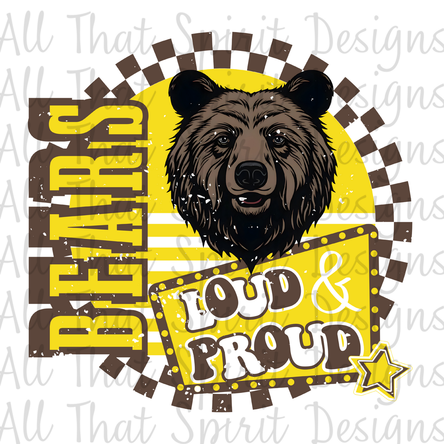 Loud and Proud Gold and Brown Bears