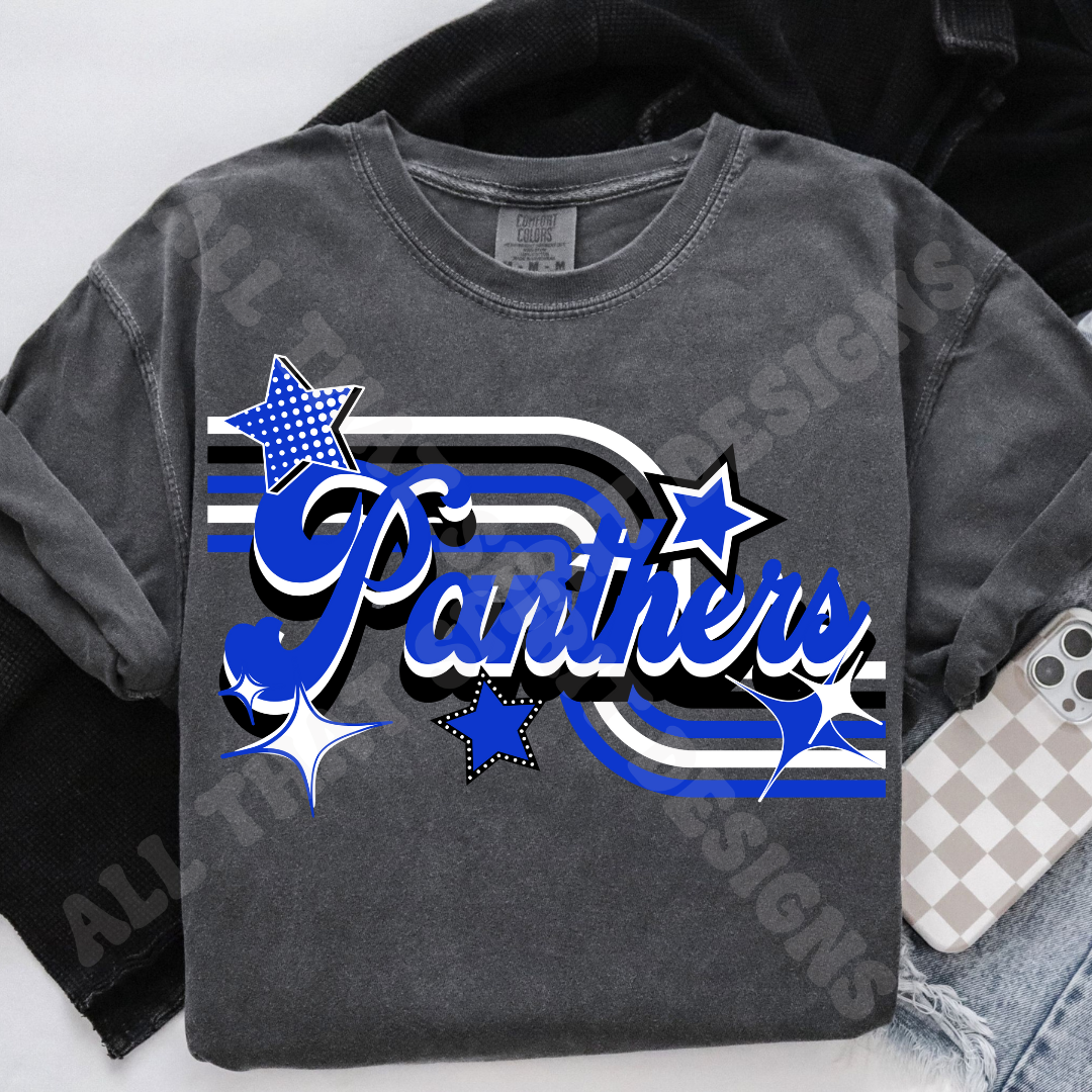 Retro Blue Panthers