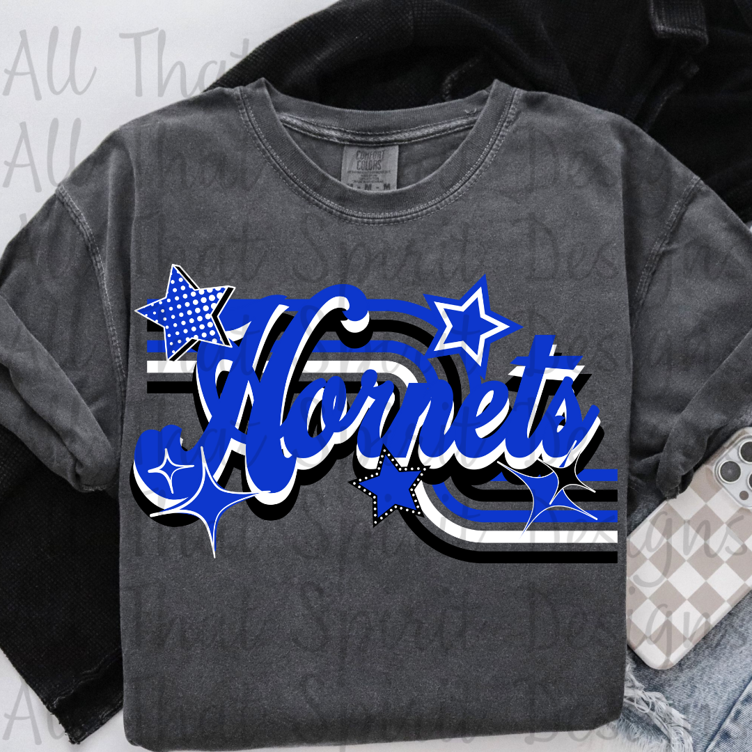 Retro Hornets Blue White Black
