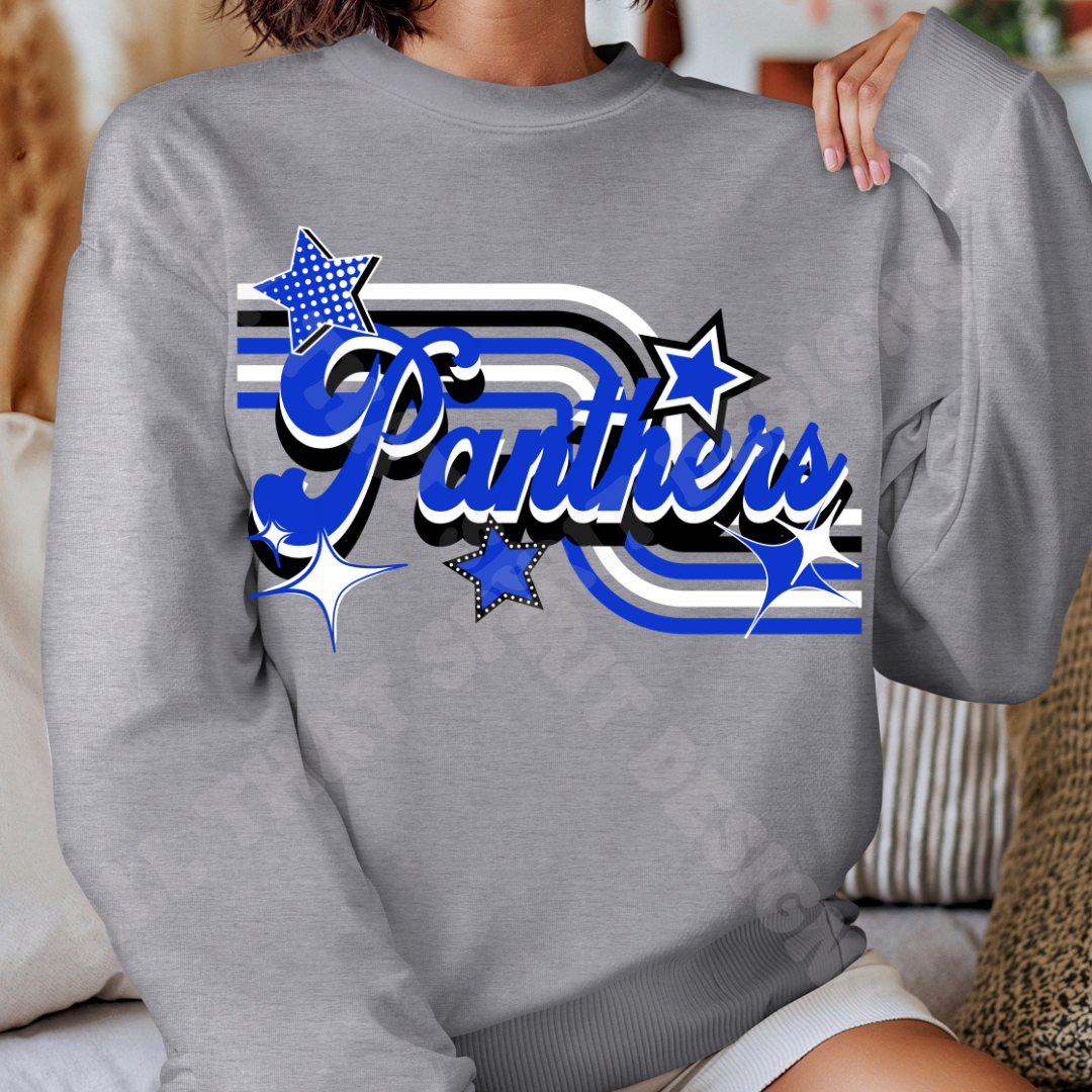 Retro Blue Panthers