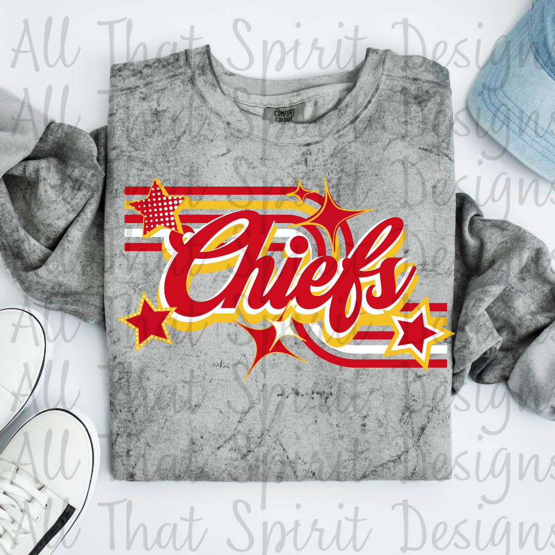 Retro Chiefs Yellow Gold Red White