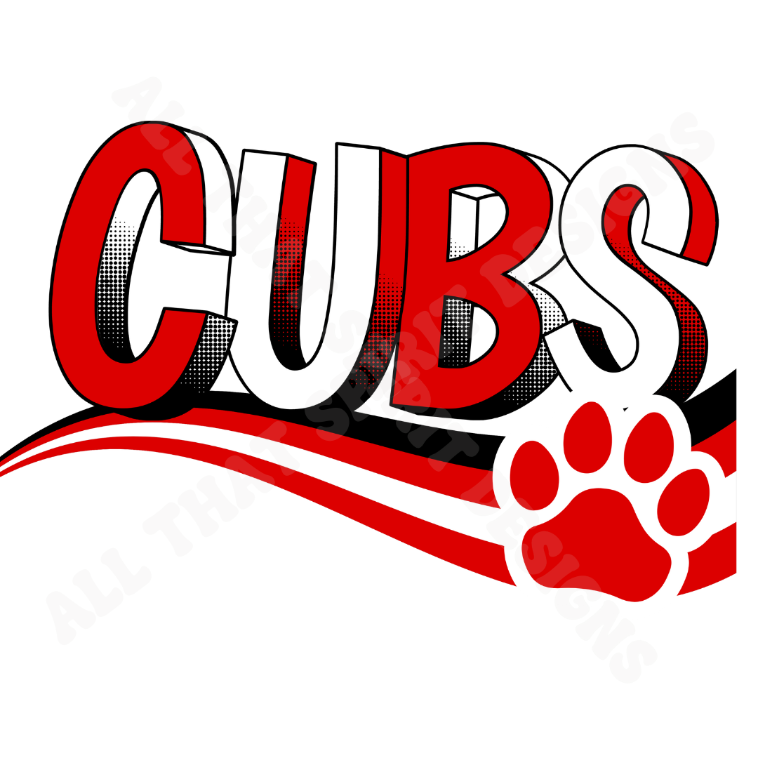 Retro Cubs Red Mascot