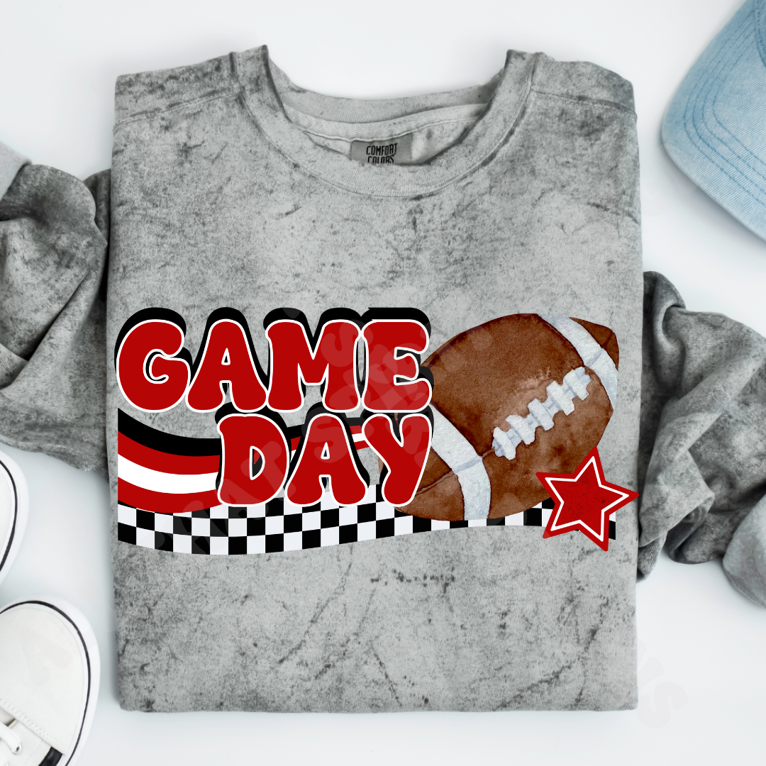 Red Game Day Football