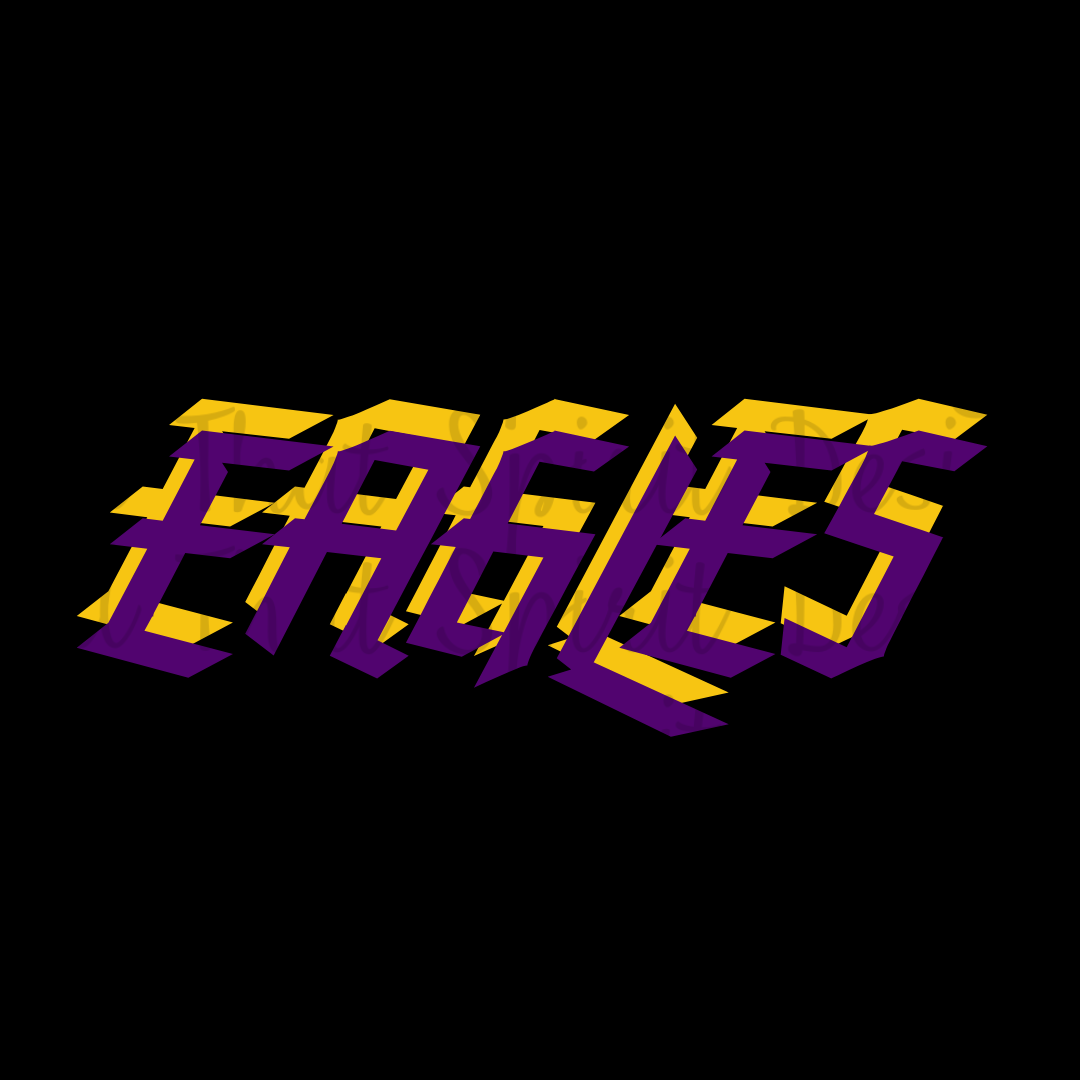 Mascot Spirit Purple and Gold Eagles