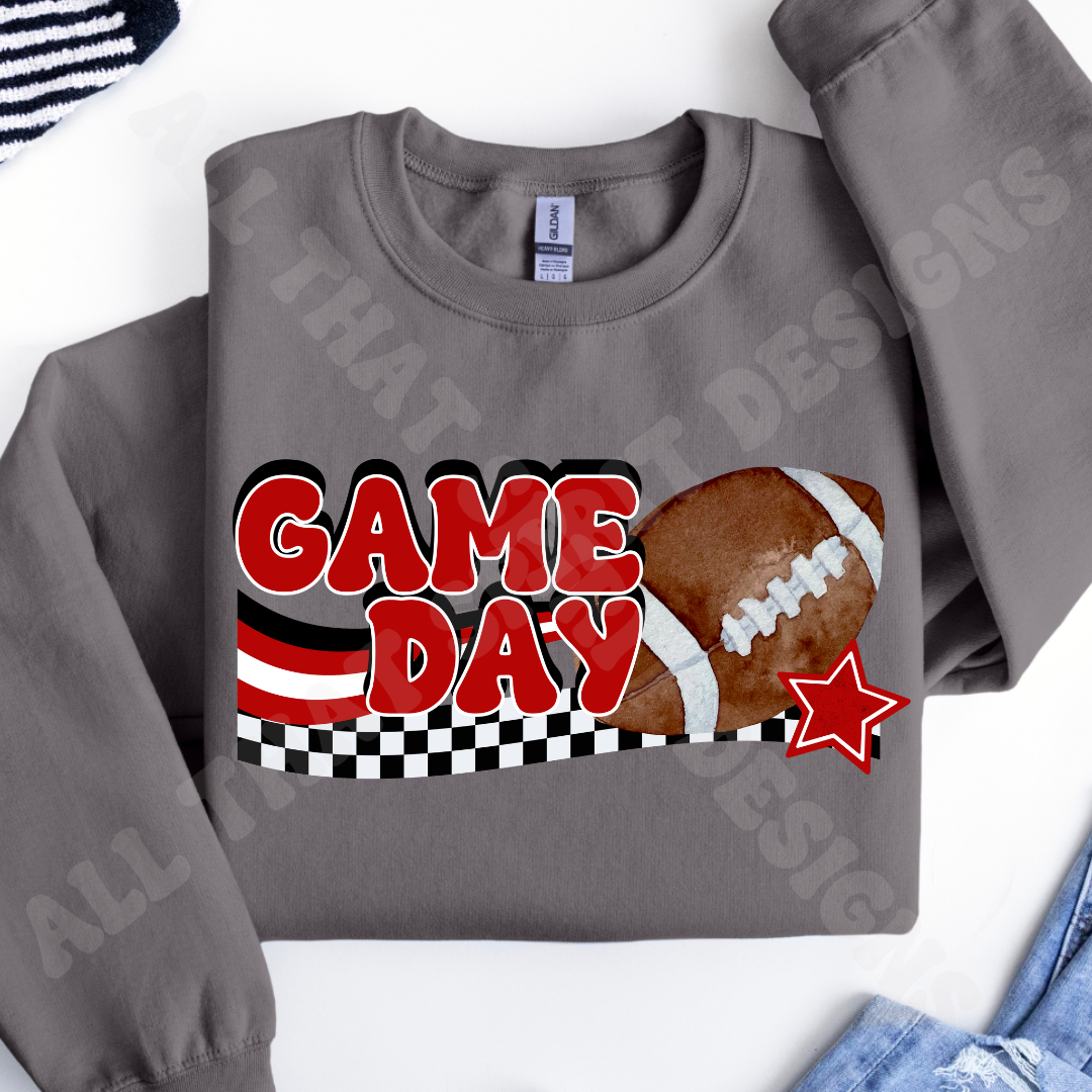 Red Game Day Football