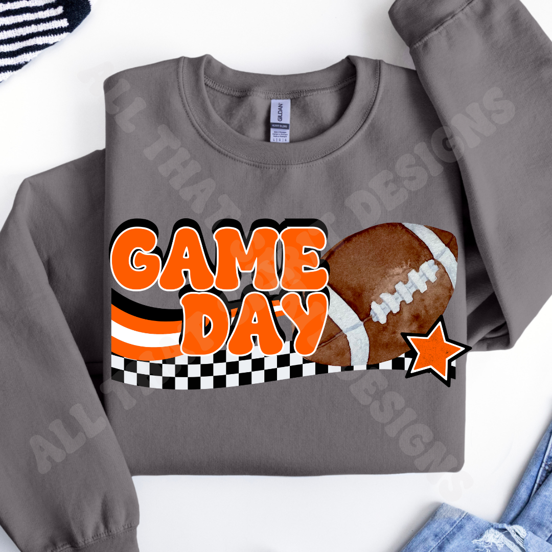 Orange Game Day Football
