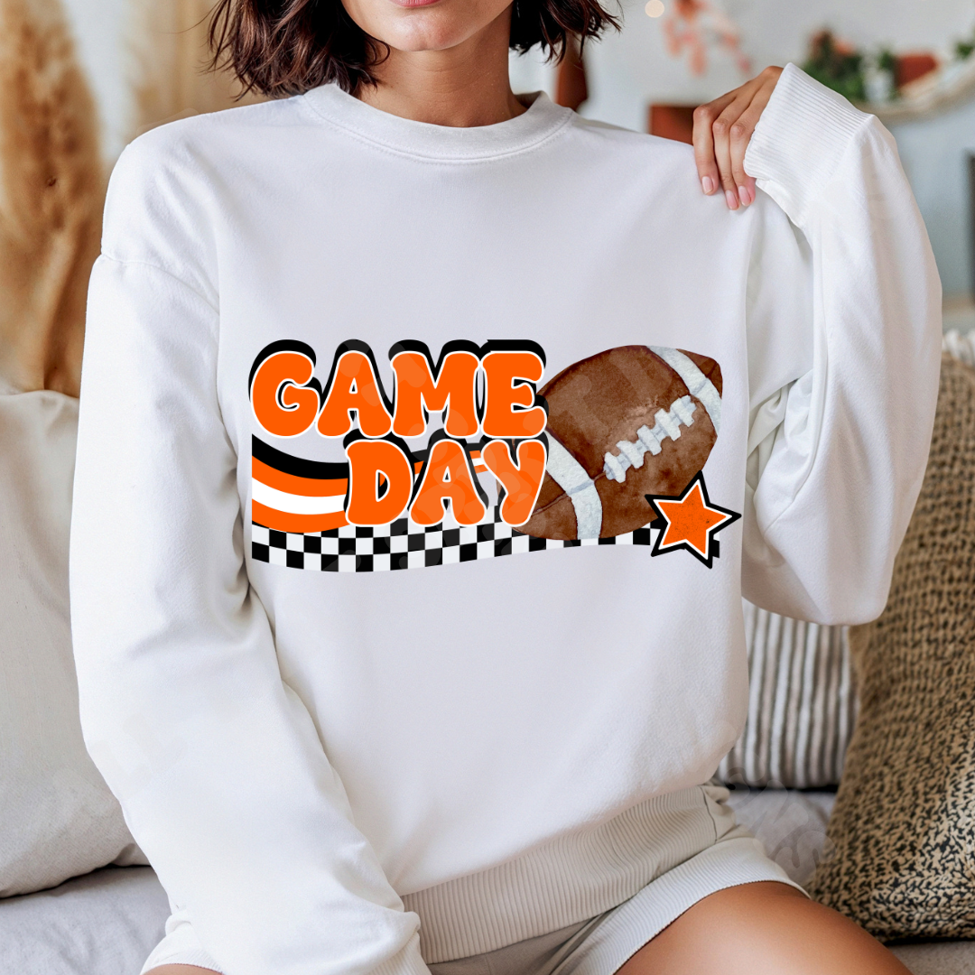 Orange Game Day Football