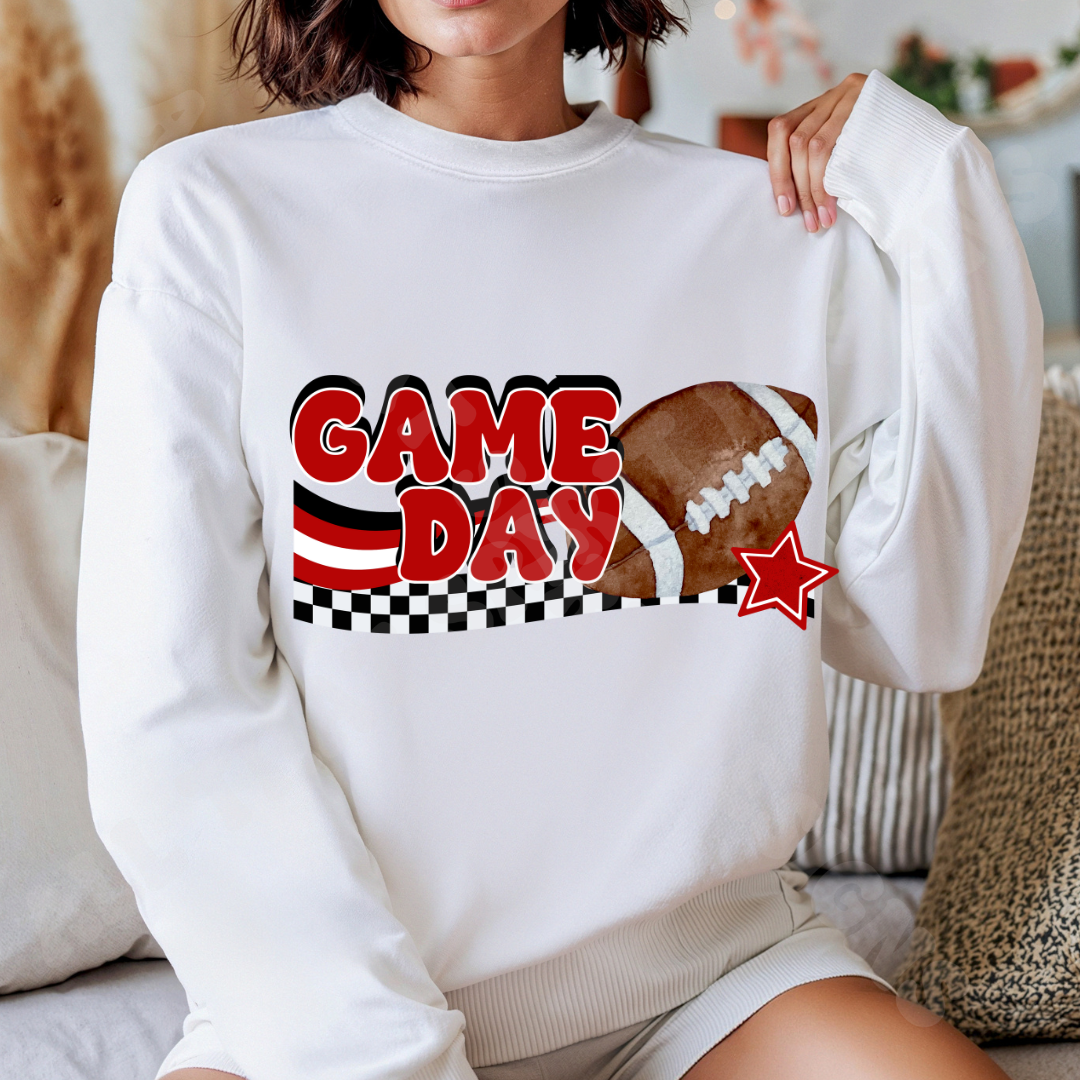 Red Game Day Football