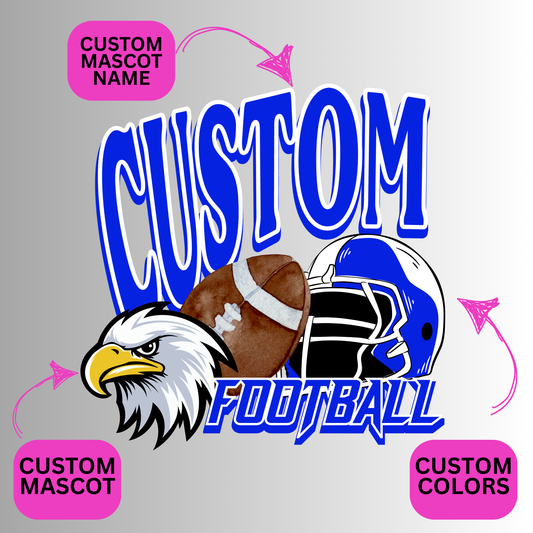 CUSTOM Retro Football Mascot