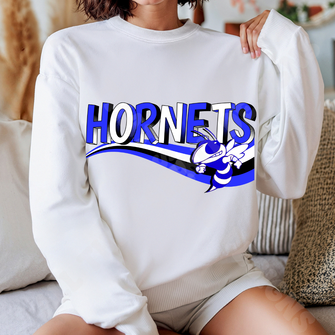 Retro Hornets Royal Blue Mascot