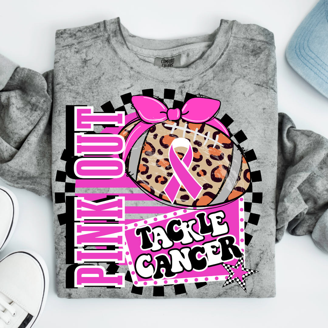 Pink Out Leopard Tackle Cancer