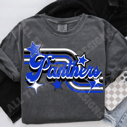 Retro Blue Panthers