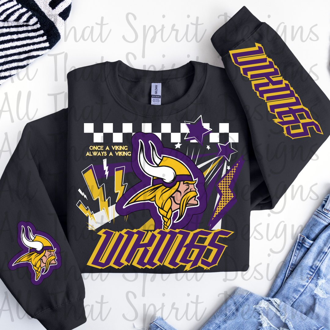 Mascot Spirit Purple and Gold Vikings