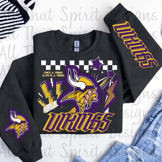Mascot Spirit Purple and Gold Vikings