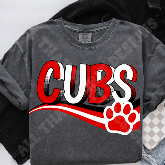 Retro Cubs Red Mascot