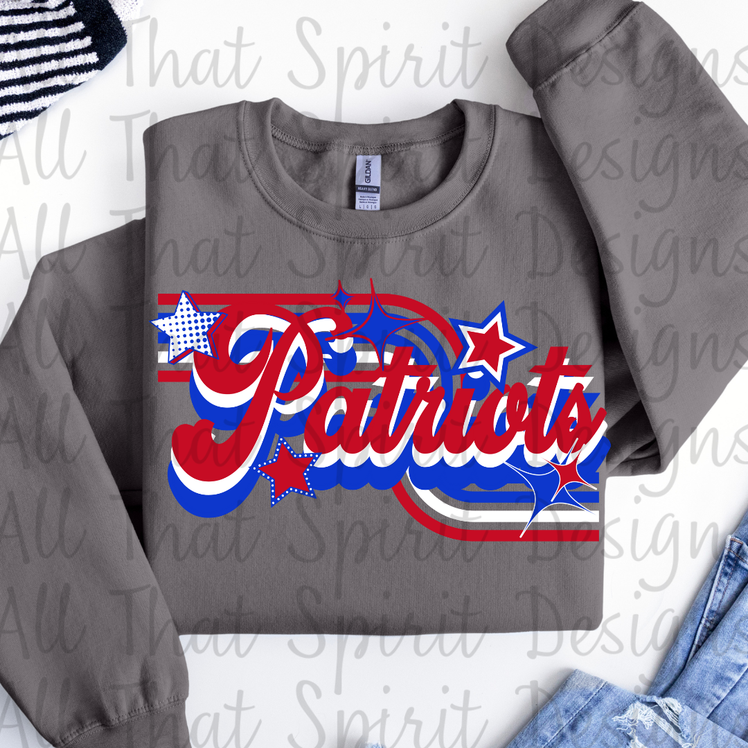 Retro Patriots Red White Blue