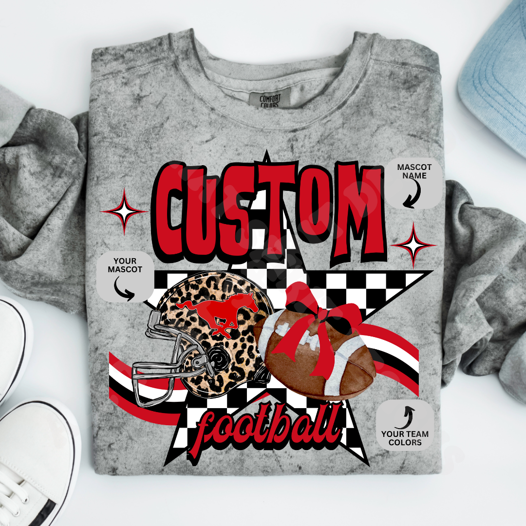CUSTOM Leopard Checkered Star Mascot