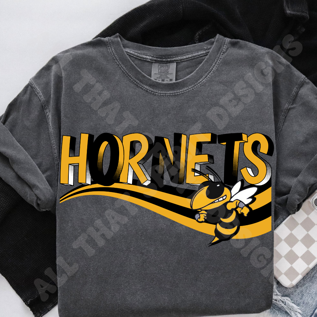 Retro Hornets Yellow Gold Mascot