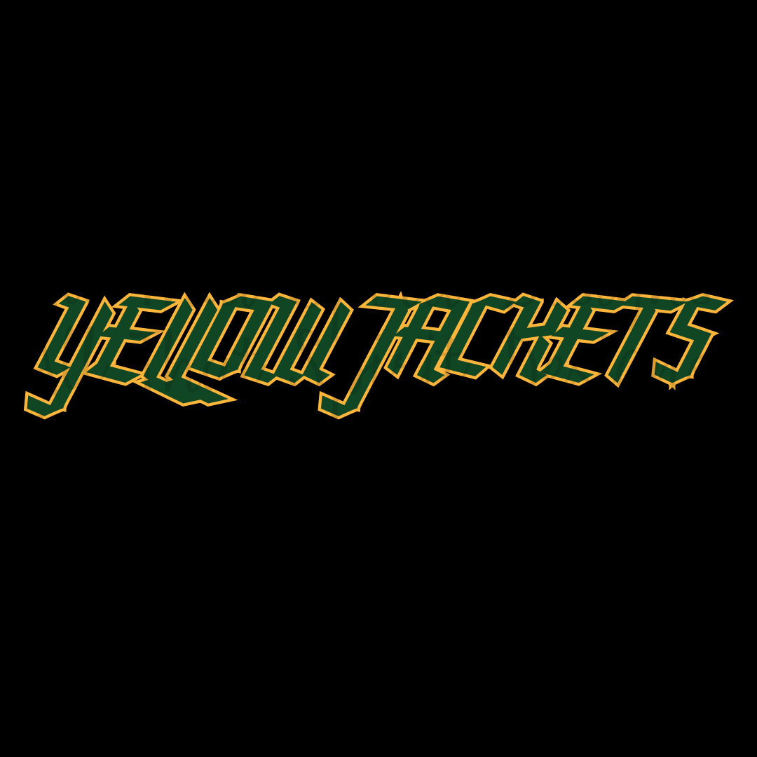 Mascot Spirit Green and Yellow Gold Yellow Jackets
