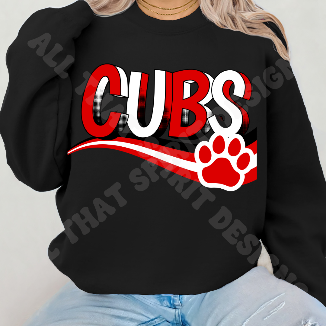 Retro Cubs Red Mascot