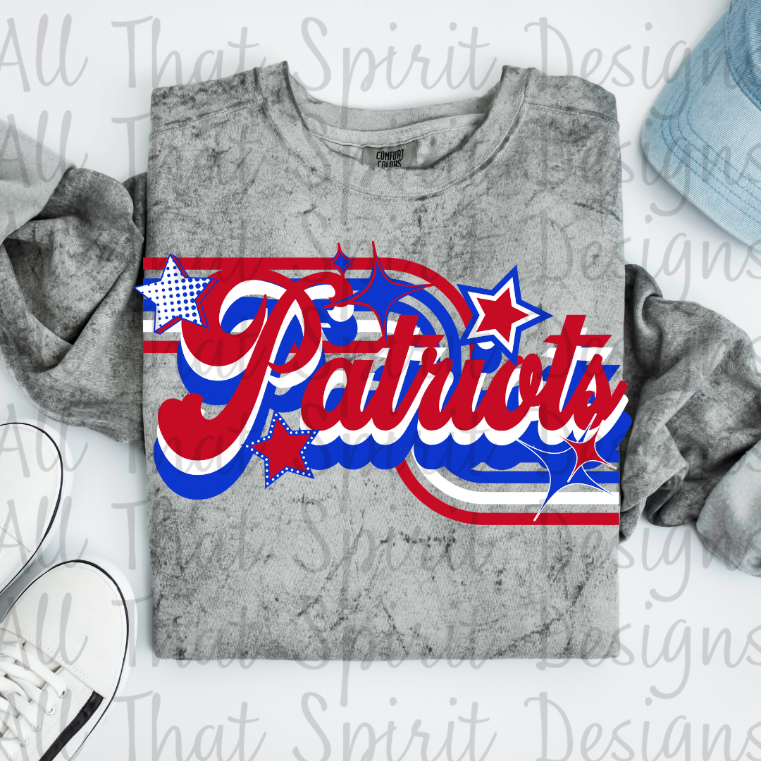 Retro Patriots Red White Blue