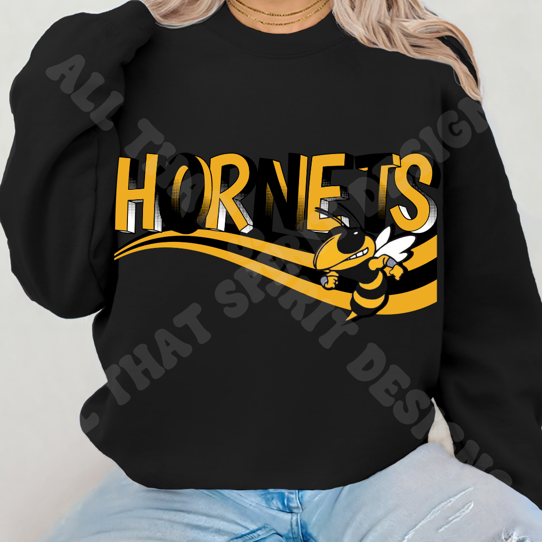 Retro Hornets Yellow Gold Mascot