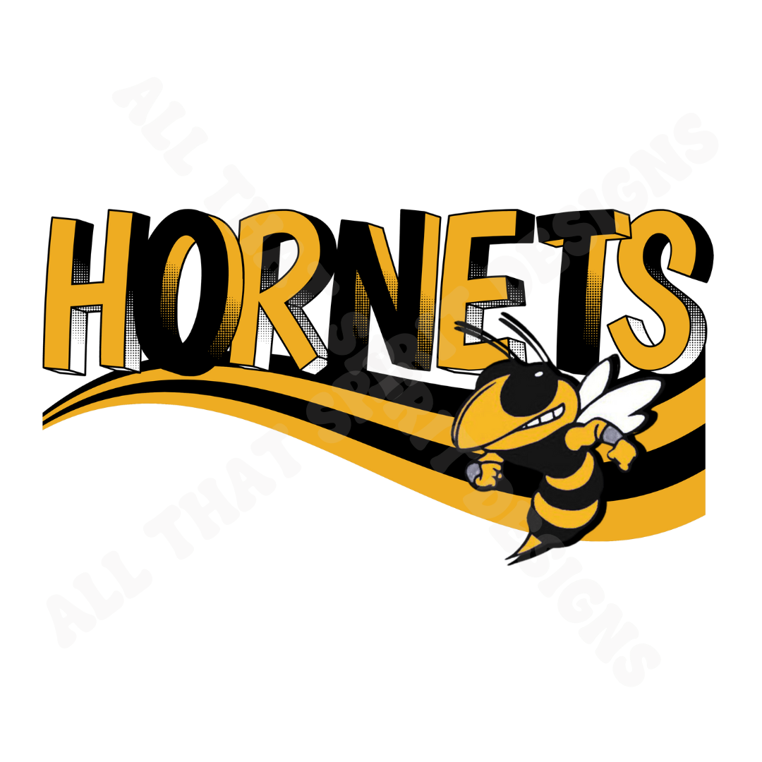 Retro Hornets Yellow Gold Mascot