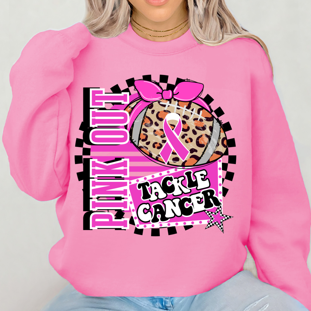 Pink Out Leopard Tackle Cancer