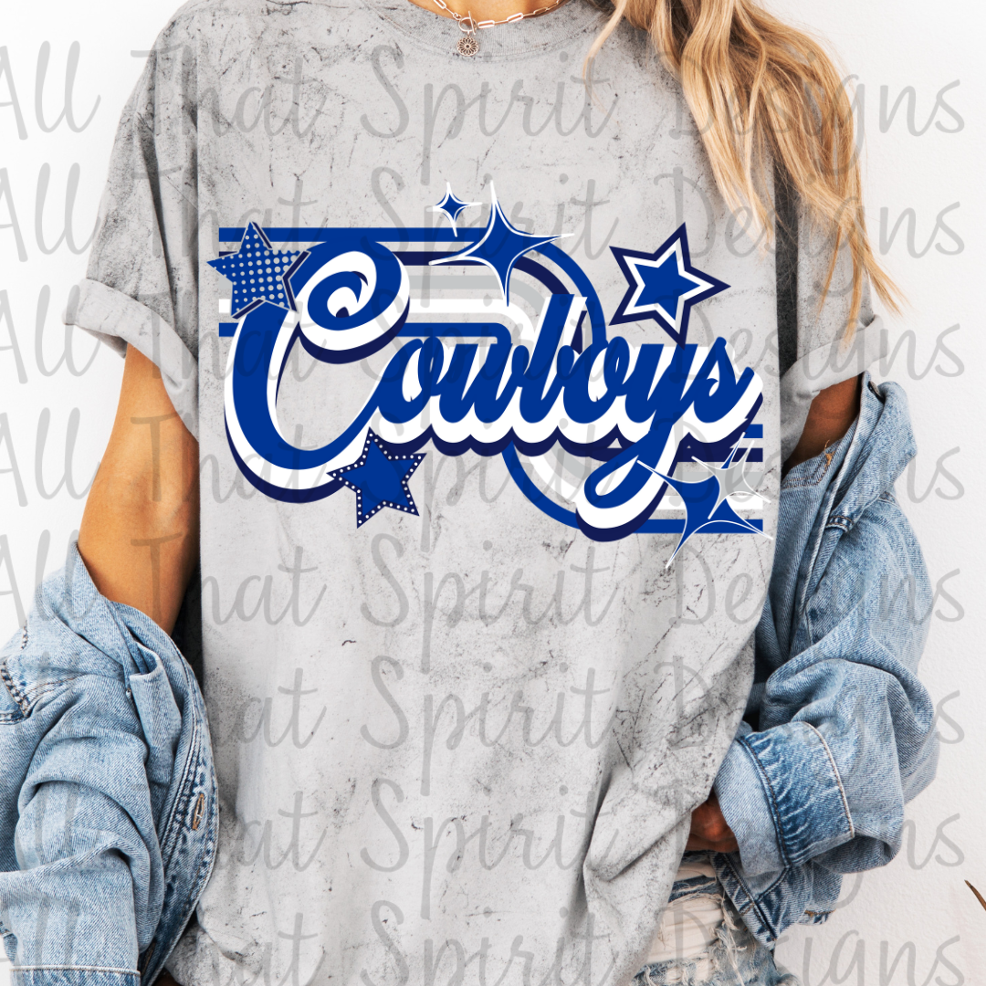 Retro Blue Cowboys