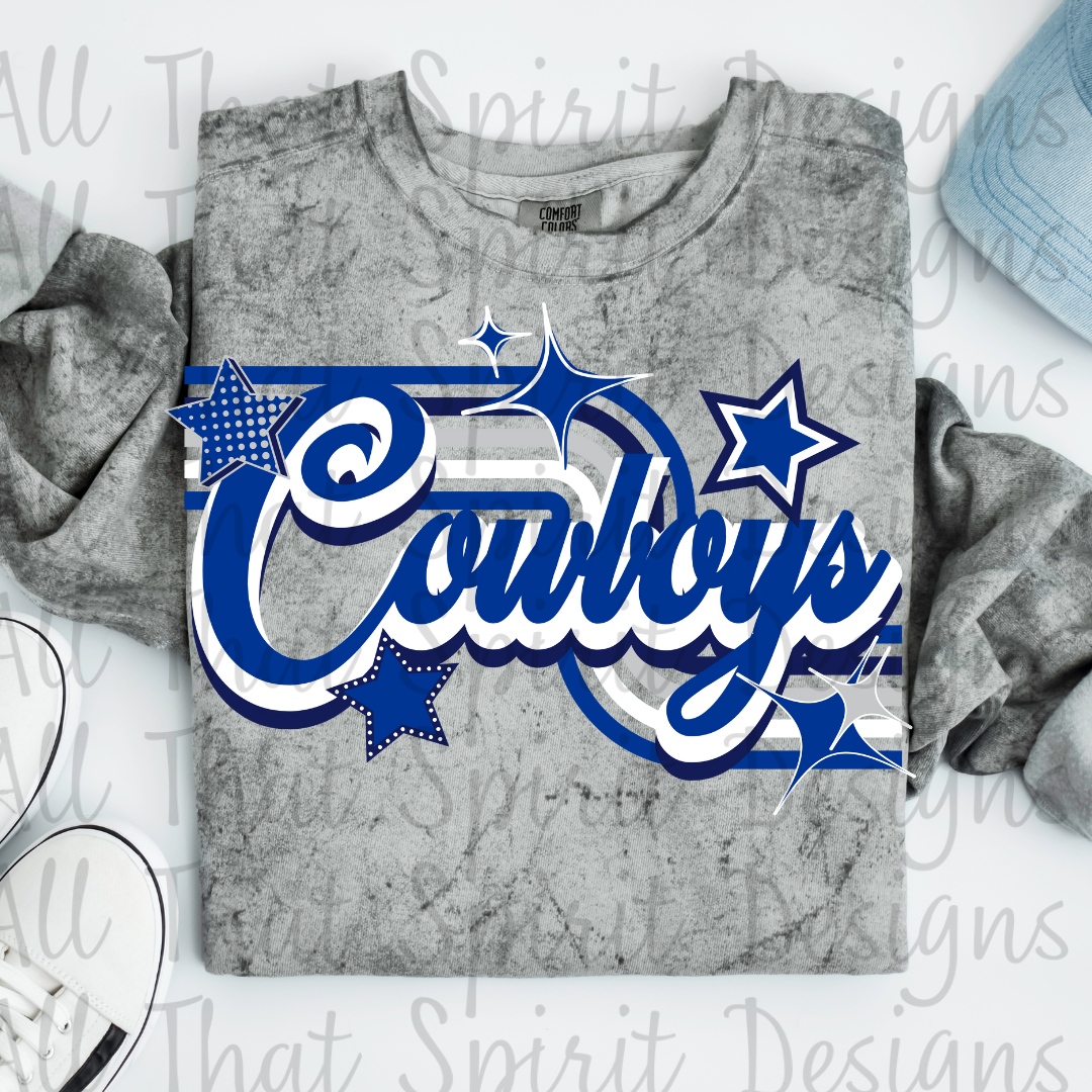 Retro Blue Cowboys
