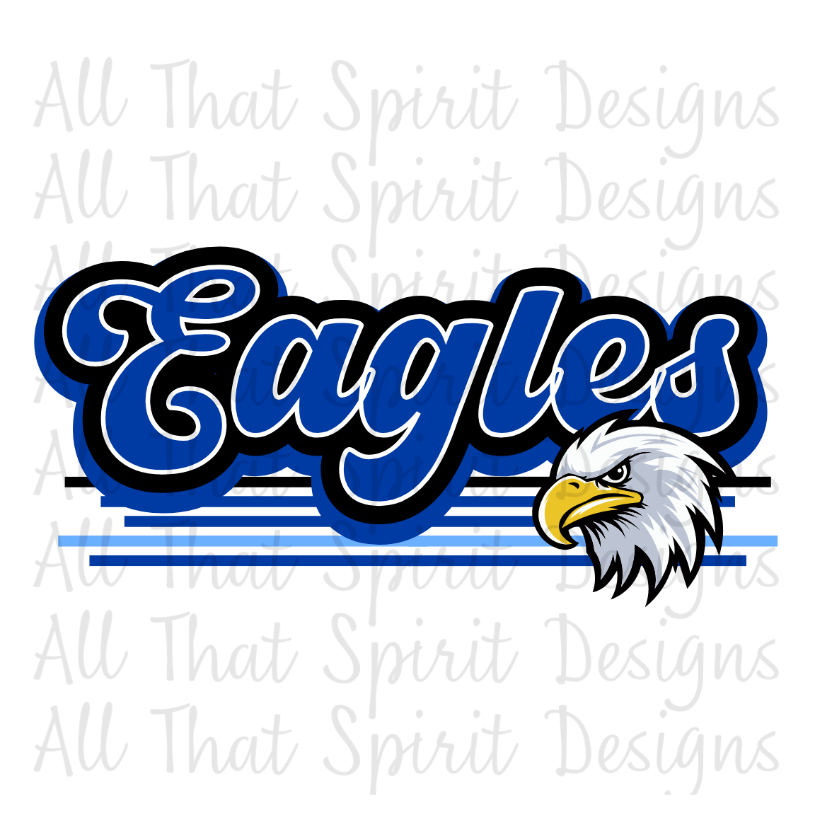 Eagles Retro Blue and White